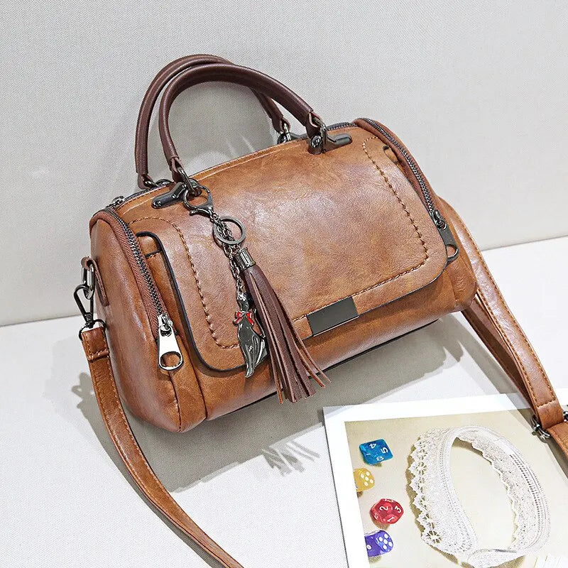 Immacolata | Textured Leather Handbag