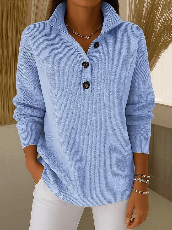 Ilenia | V-Neck Polo Collar Sweater