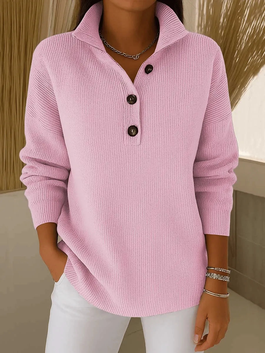 Ilenia | V-Neck Polo Collar Sweater