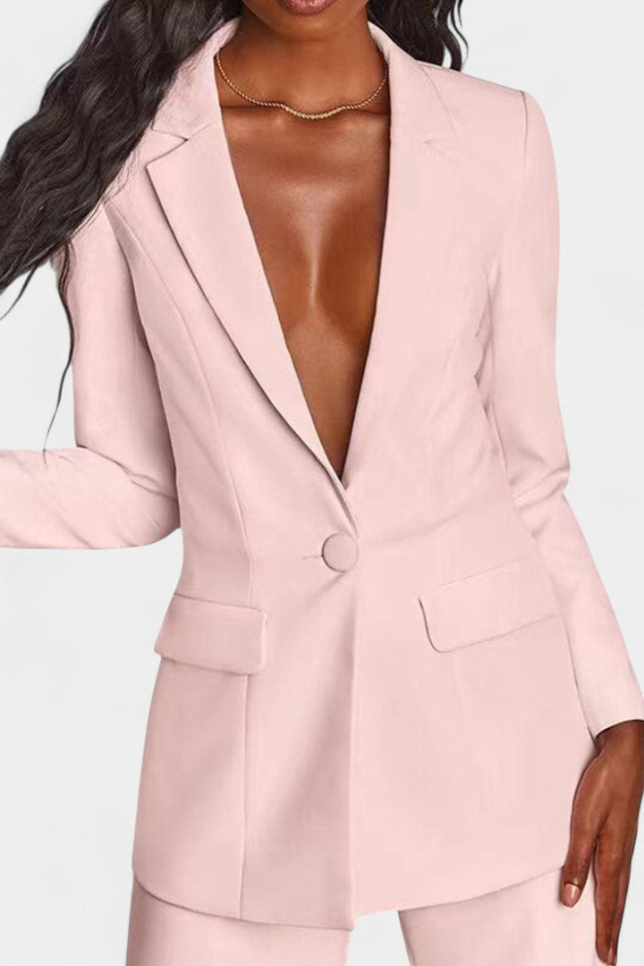 Agnesina Blazer and High-Waisted Pants Ensemble