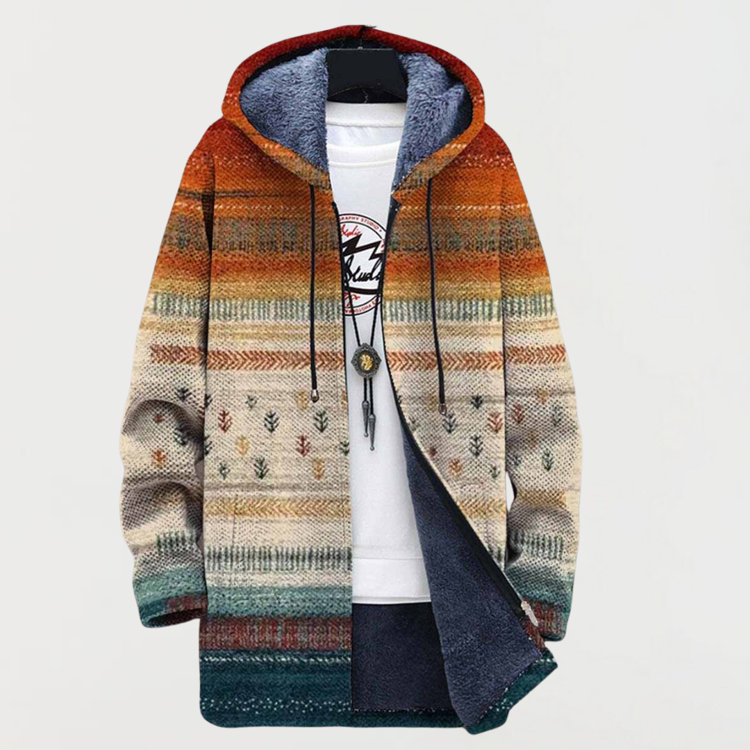 Sabrina | Autumn-Stripe Hooded Cardigan