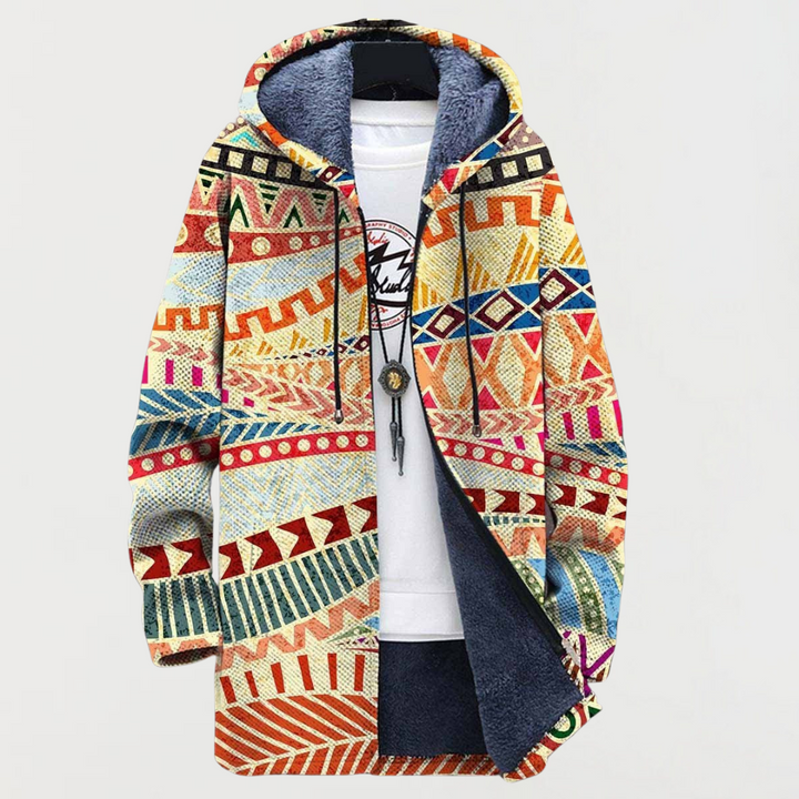 Franceschina | Southwestern-Pattern Hooded Cardigan