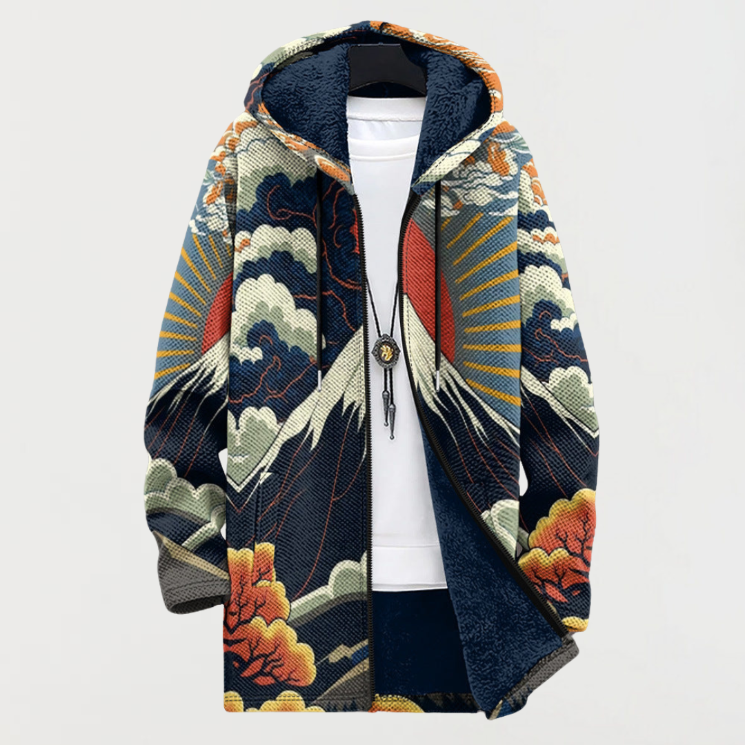 Mariella | Sunrise Landscape Hooded Cardigan
