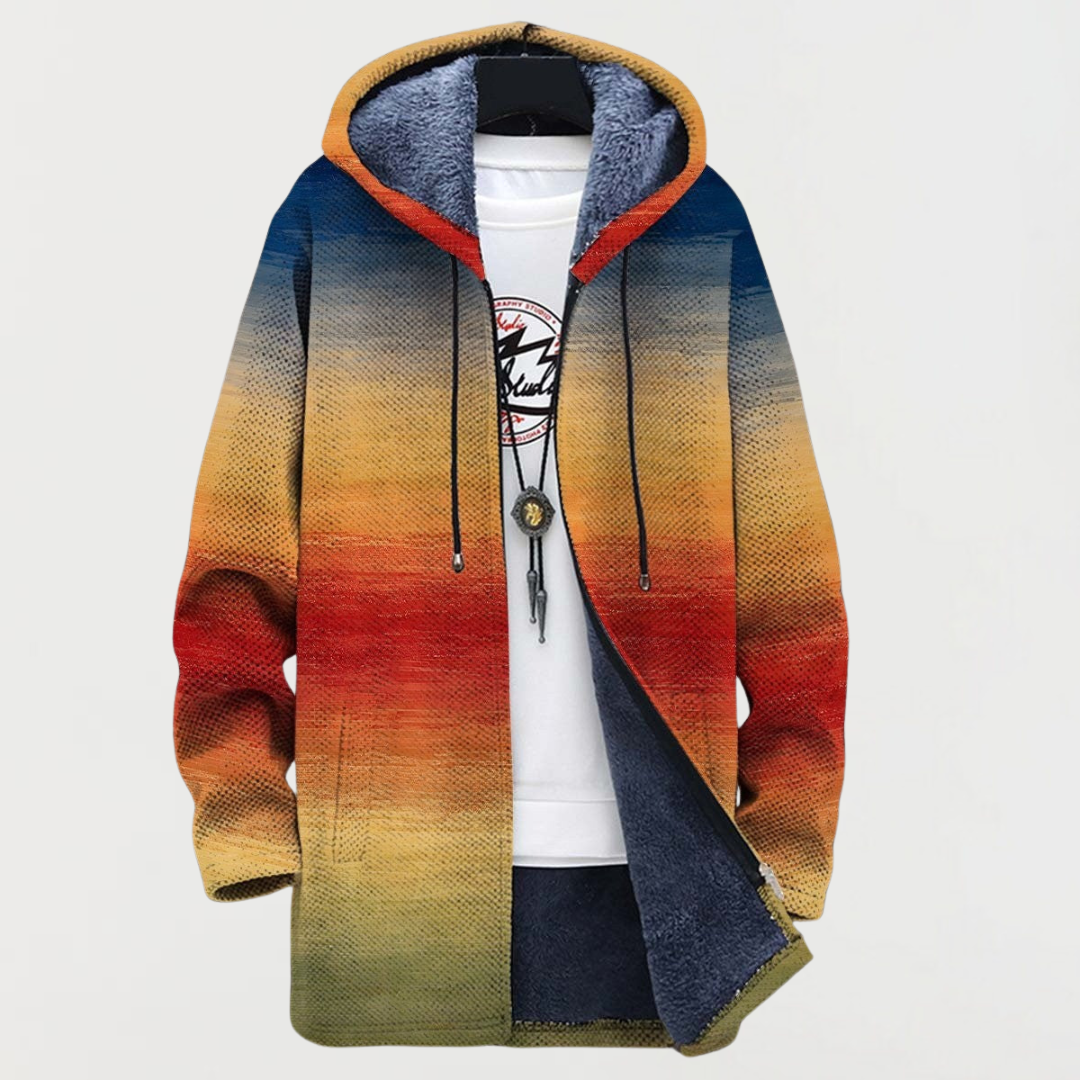 Rosetta | Sunset-Gradient Hooded Cardigan