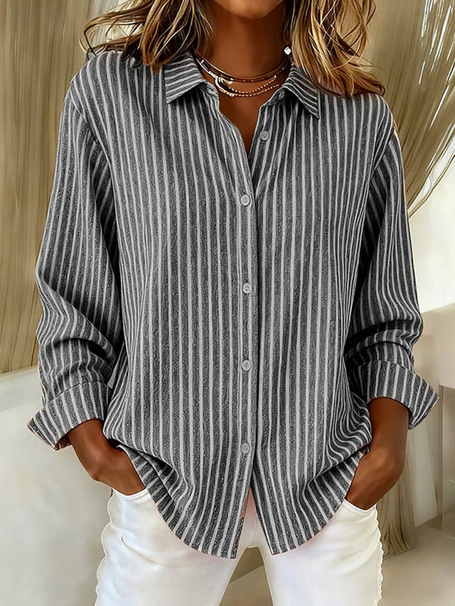 Miranda | Striped Button-Front Shirt