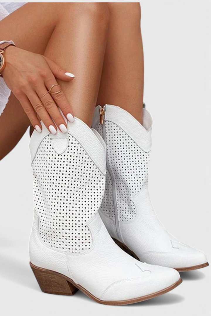 Delfina Zippered Lightweight Western Boots