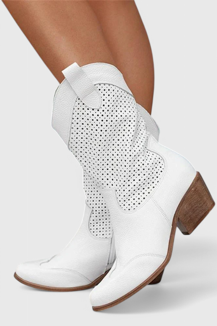 Delfina Zippered Lightweight Western Boots
