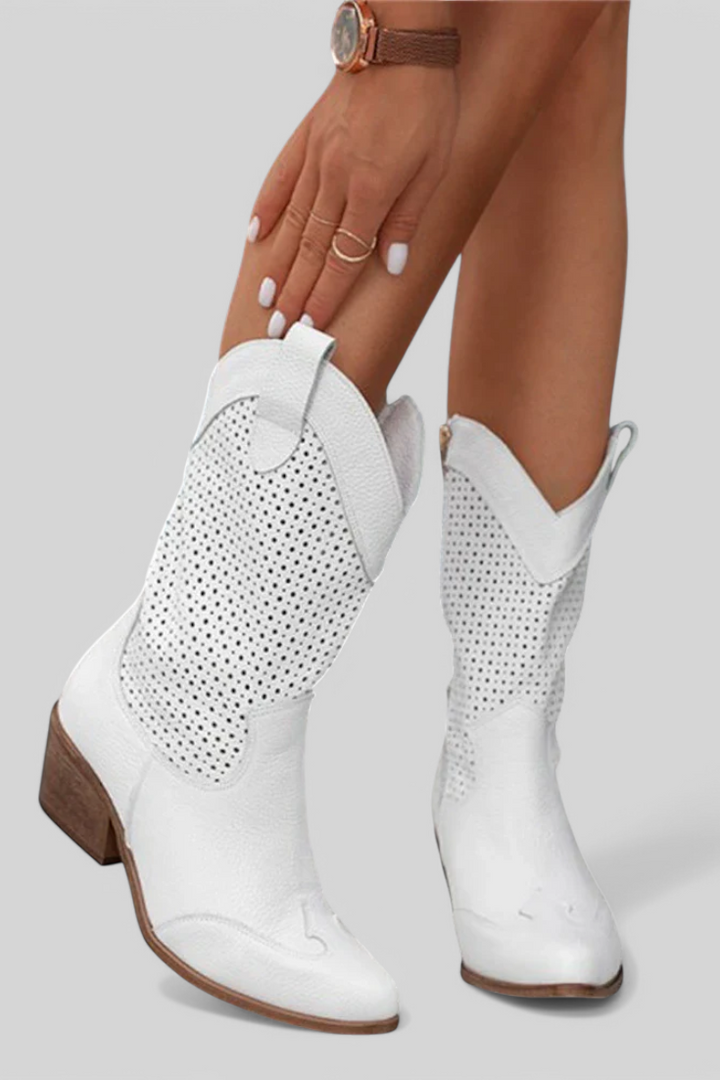 Delfina Zippered Lightweight Western Boots