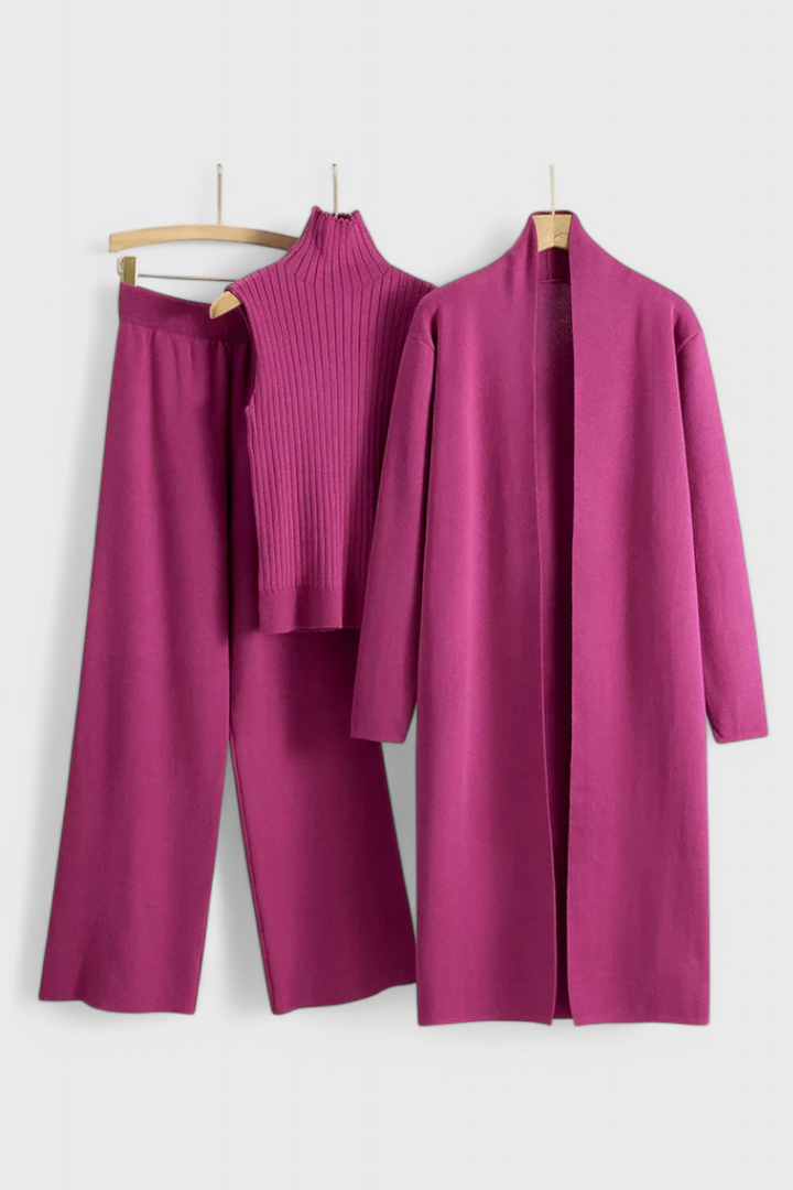 Cristina 3-Piece Soft Knit Ensemble with Chic Design