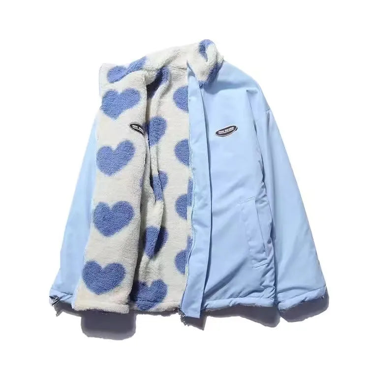 Eva | Reversible Heart-Pattern Coat