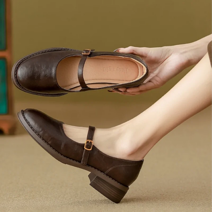 Milena | Classic Leather Mary Janes