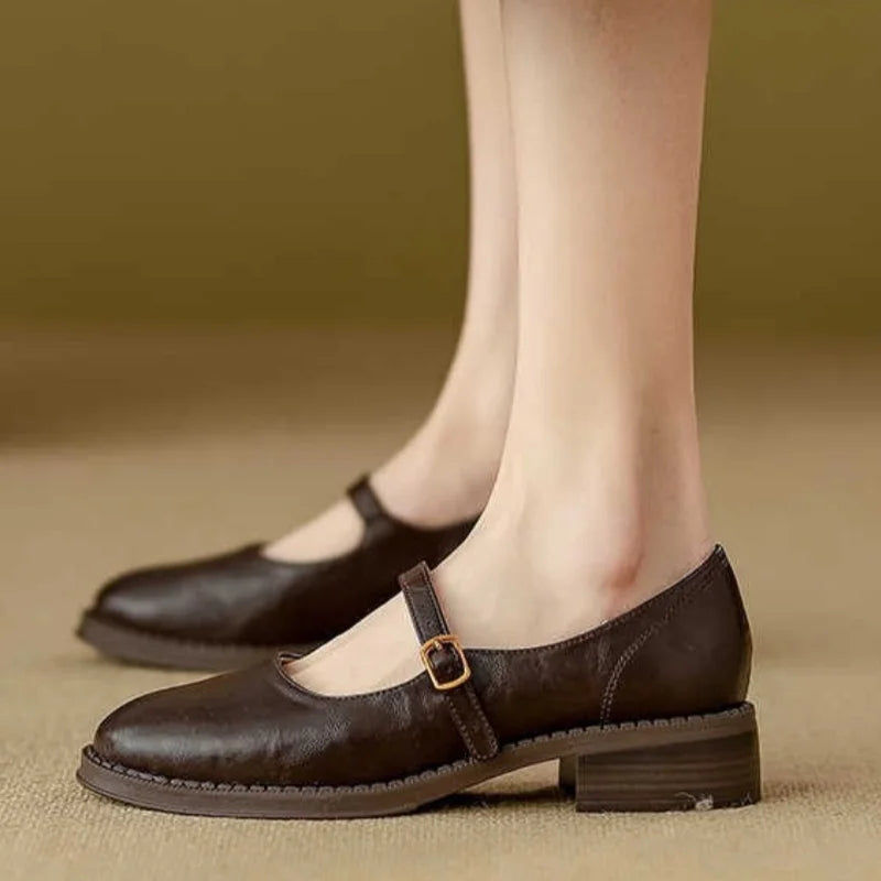 Milena | Classic Leather Mary Janes