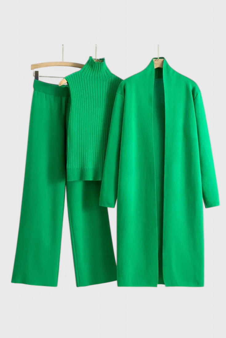 Cristina 3-Piece Soft Knit Ensemble with Chic Design