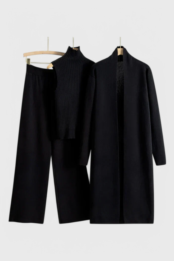 Cristina 3-Piece Soft Knit Ensemble with Chic Design