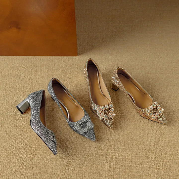 Delfina | Glitter Pumps