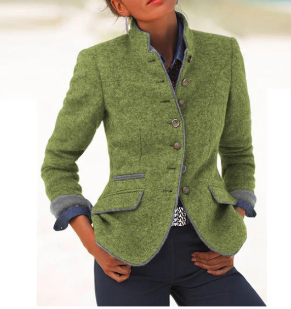 Gaia | Stand-Collar Knit Cardigan