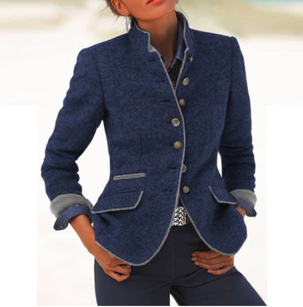 Gaia | Stand-Collar Knit Cardigan