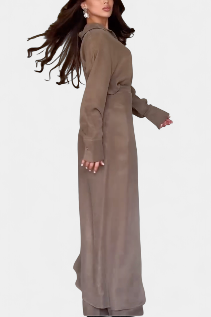 Allegra Casual Shirt and Skirt Pants Set