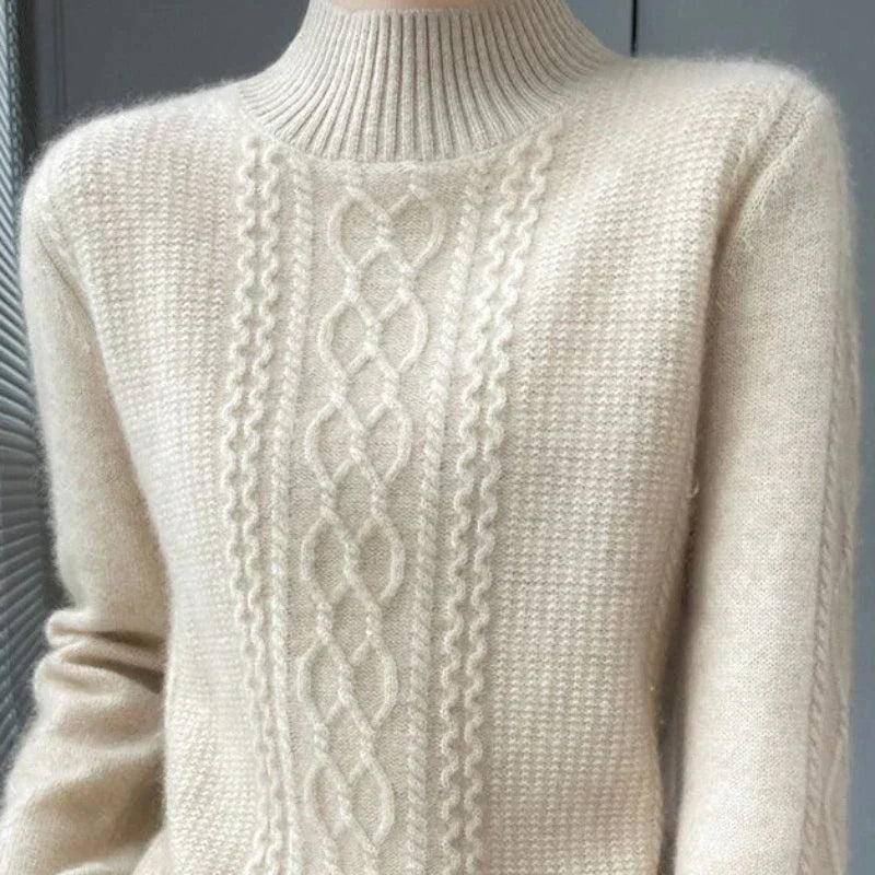 Beatrice | Cable-Knit Turtleneck Sweater