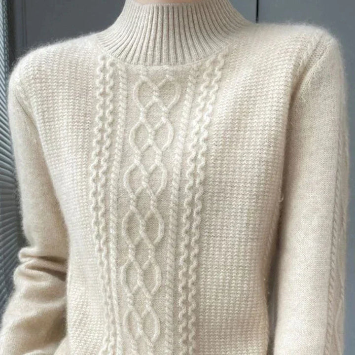 Beatrice | Cable-Knit Turtleneck Sweater