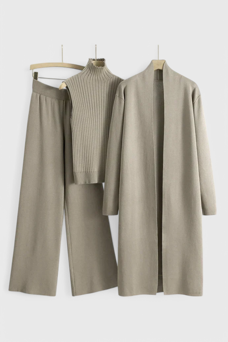 Cristina 3-Piece Soft Knit Ensemble with Chic Design