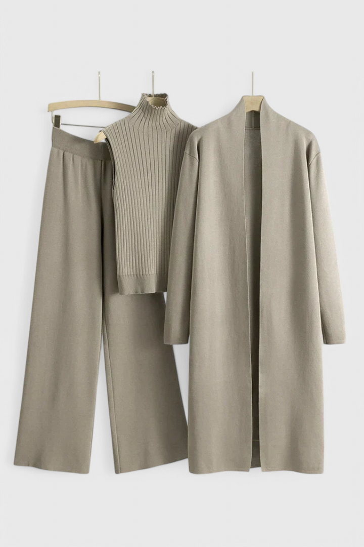 Cristina 3-Piece Soft Knit Ensemble with Chic Design