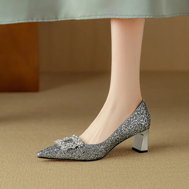 Delfina | Glitter Pumps
