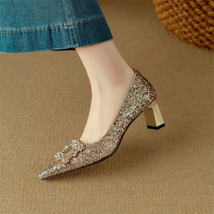 Delfina | Glitter Pumps