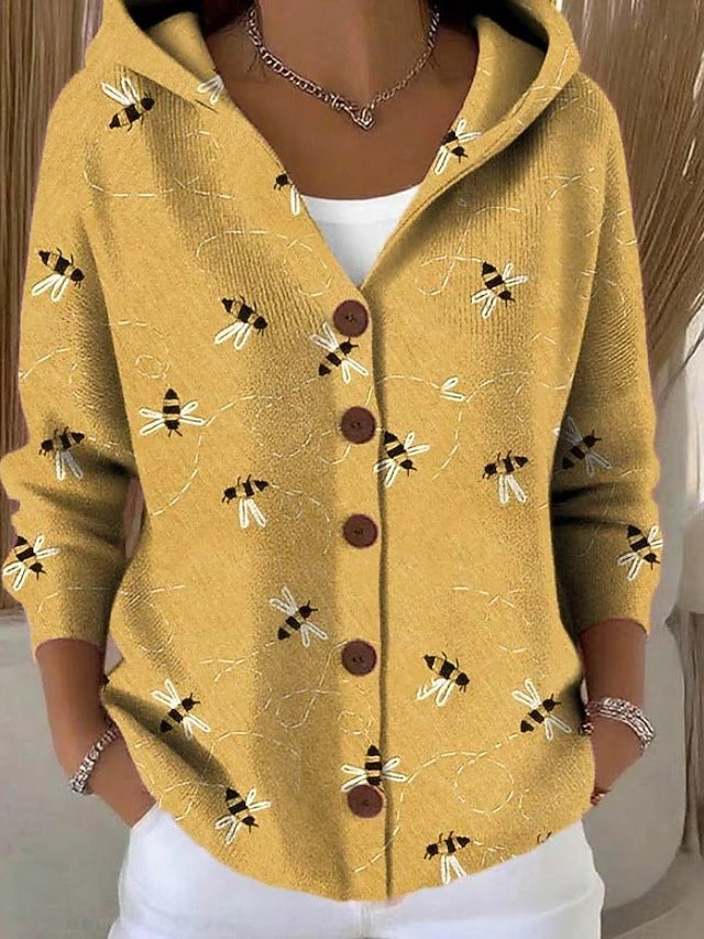 Ester | Printed Hooded Cardigan
