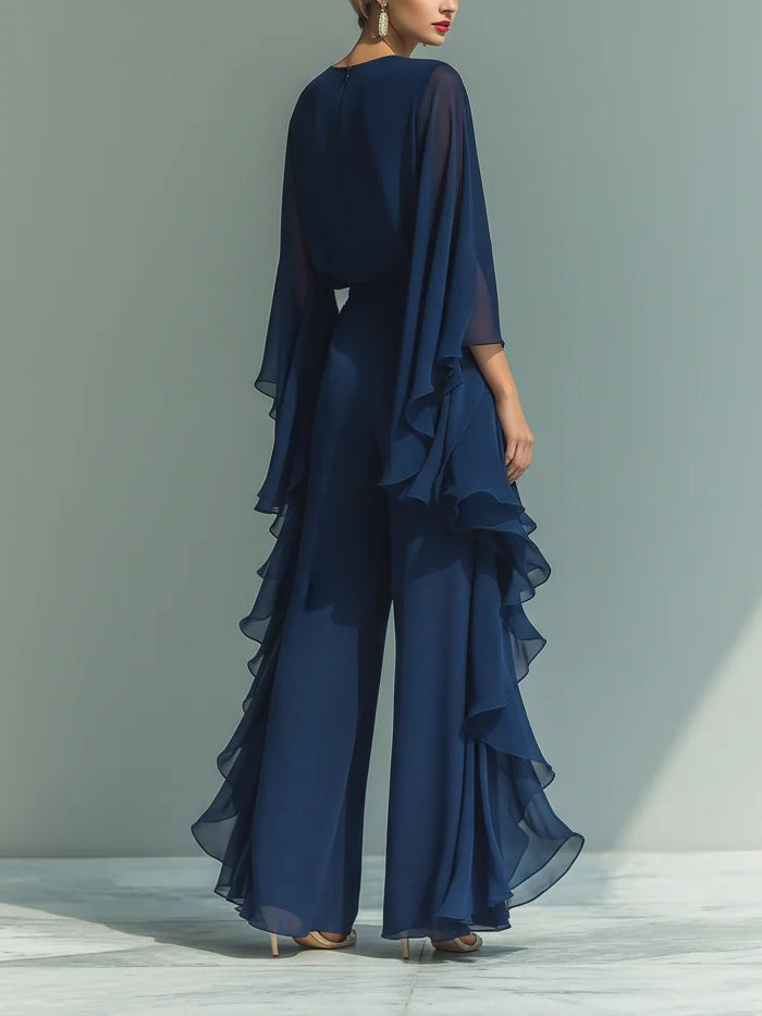Dorotea | Elegant Flowing Evening Jumpsuit