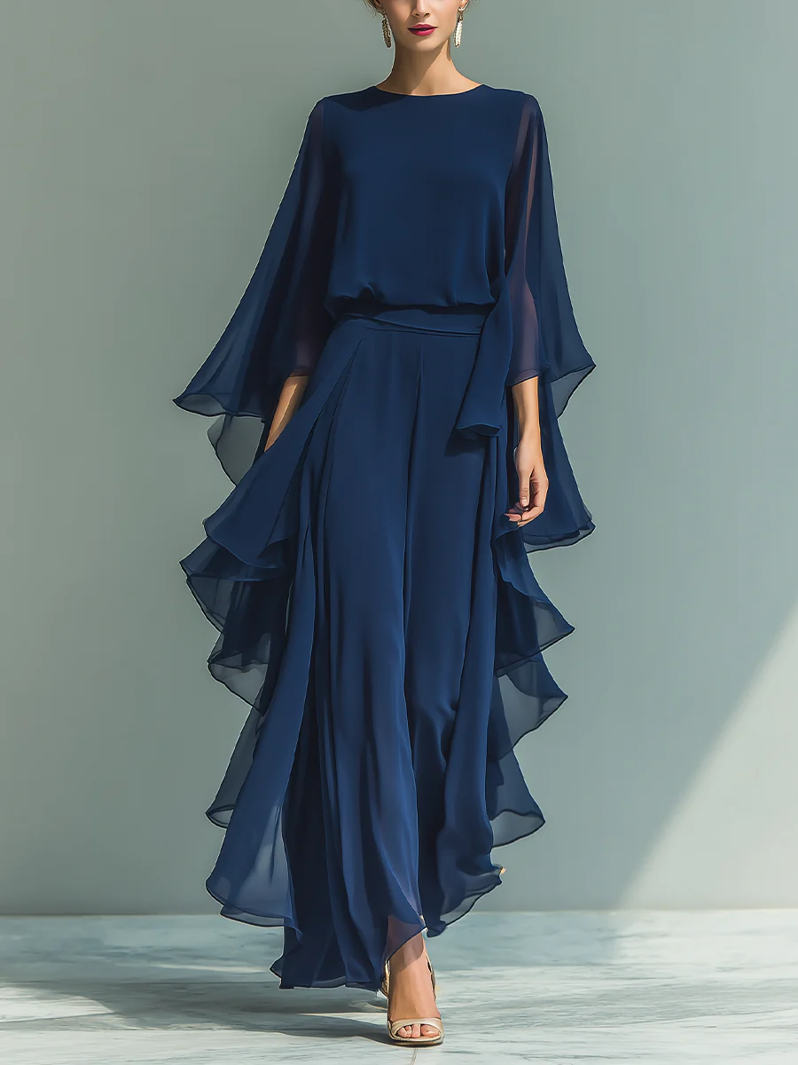 Dorotea | Elegant Flowing Evening Jumpsuit