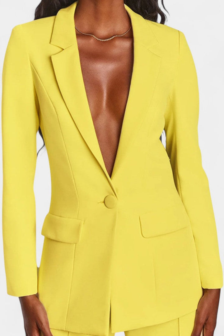 Agnesina Blazer and High-Waisted Pants Ensemble