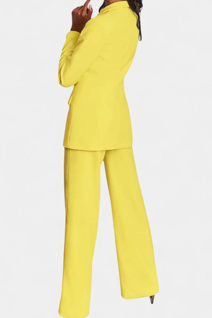 Agnesina Blazer and High-Waisted Pants Ensemble