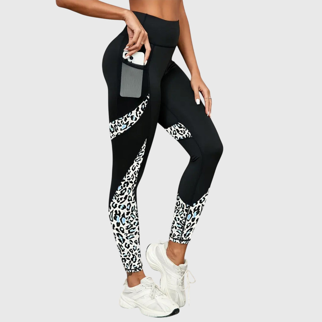 Viviana | High-Waisted Leopard Print Workout Pants