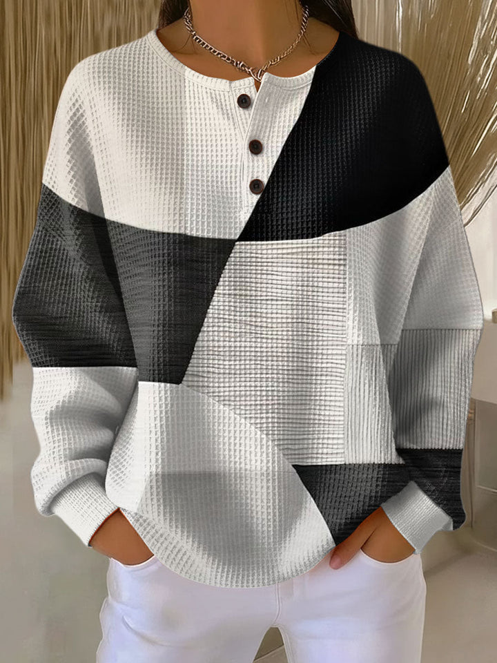 Diletta | Color-Block Waffle Knit Sweater