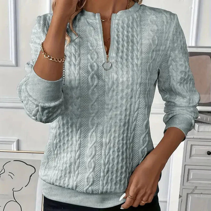 Claudia | Zip-Front Knit Sweater