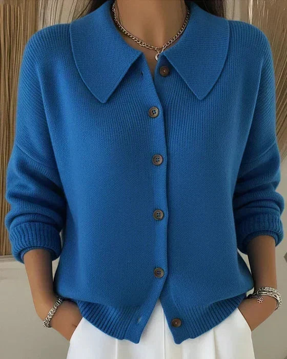 Monica | Collared Button-Front Cardigan