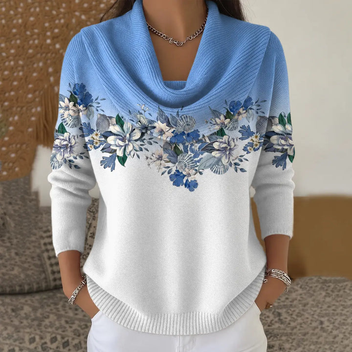 Dorotea | Floral Turtleneck Sweater