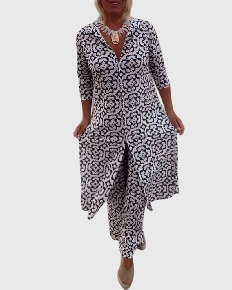 Miranda | Elegant Vintage Two-Piece Set