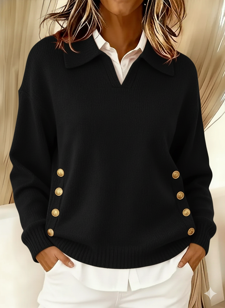 Felicia | V-Neck Sweater with Collar