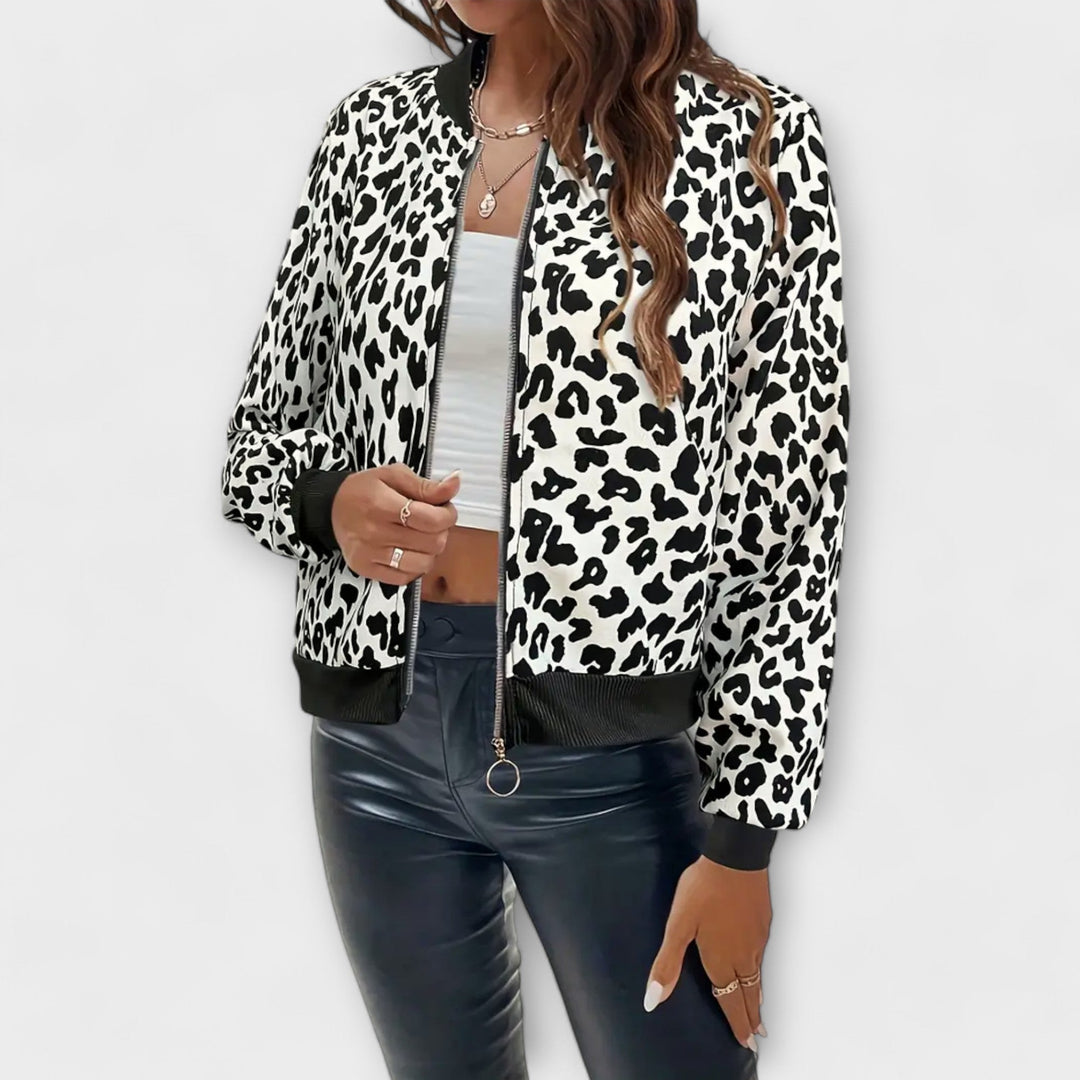 Fiorenza | Elegant Leopard-Print Jacket