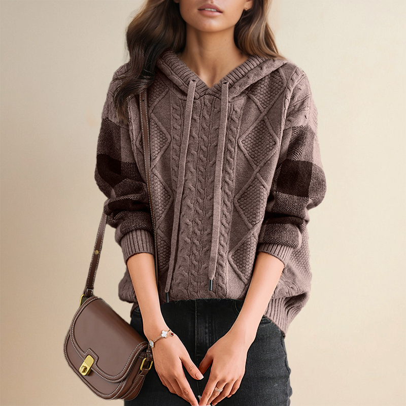 Grazia | Cable-Knit Hooded Sweater
