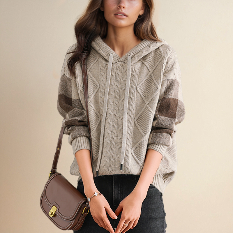 Grazia | Cable-Knit Hooded Sweater
