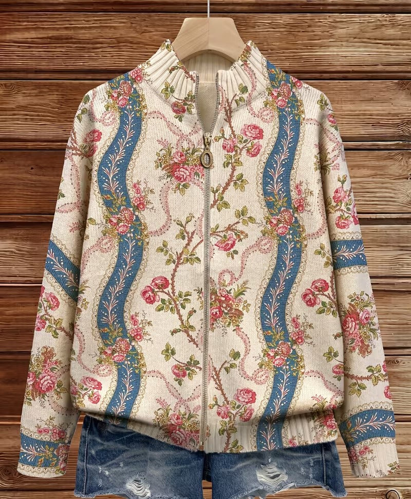 Franca | Rose Zip Cardigan