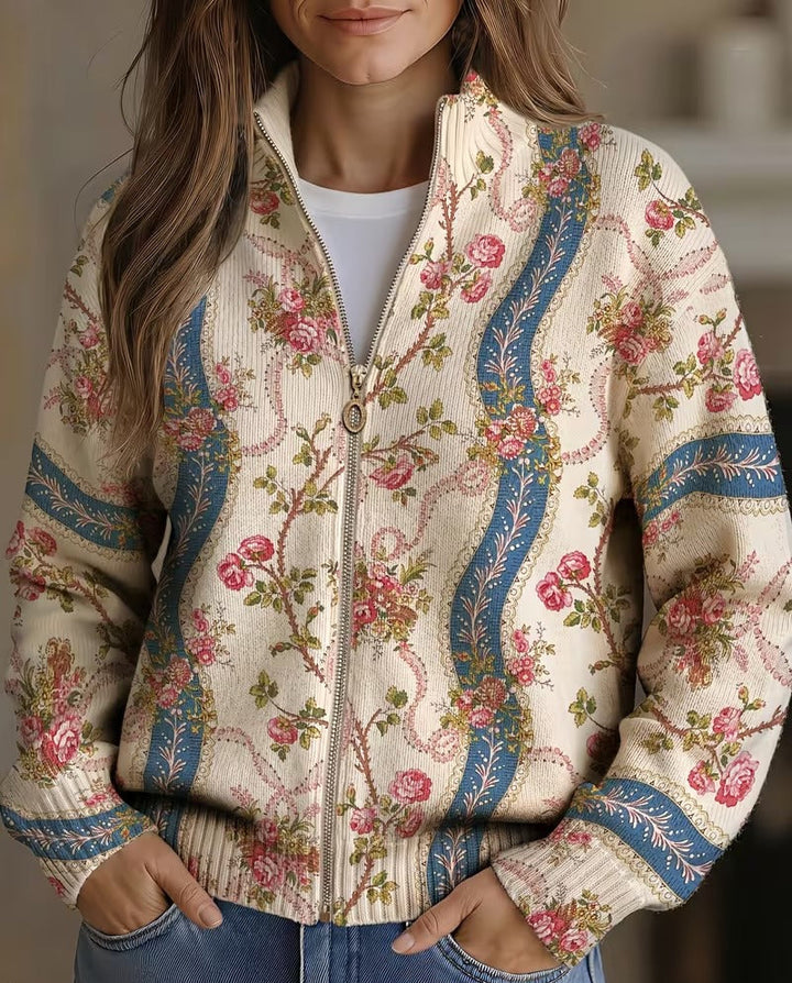 Franca | Rose Zip Cardigan