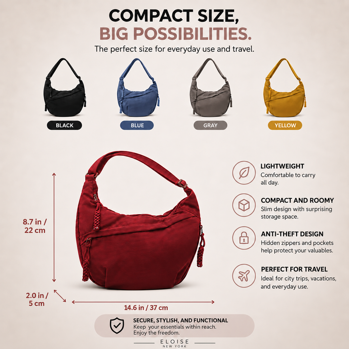 Alessandra | Burgundy Shoulder Bag