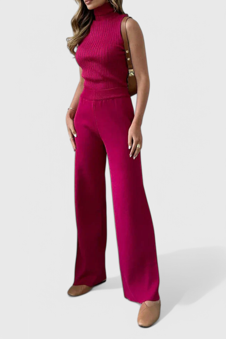 Cristina Elegant Cut 3-Piece Soft Knit Ensemble