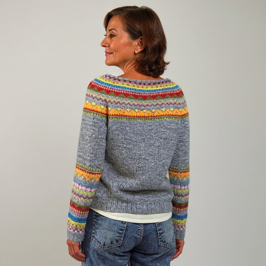 Elena | Retro Icelandic Knit Sweater