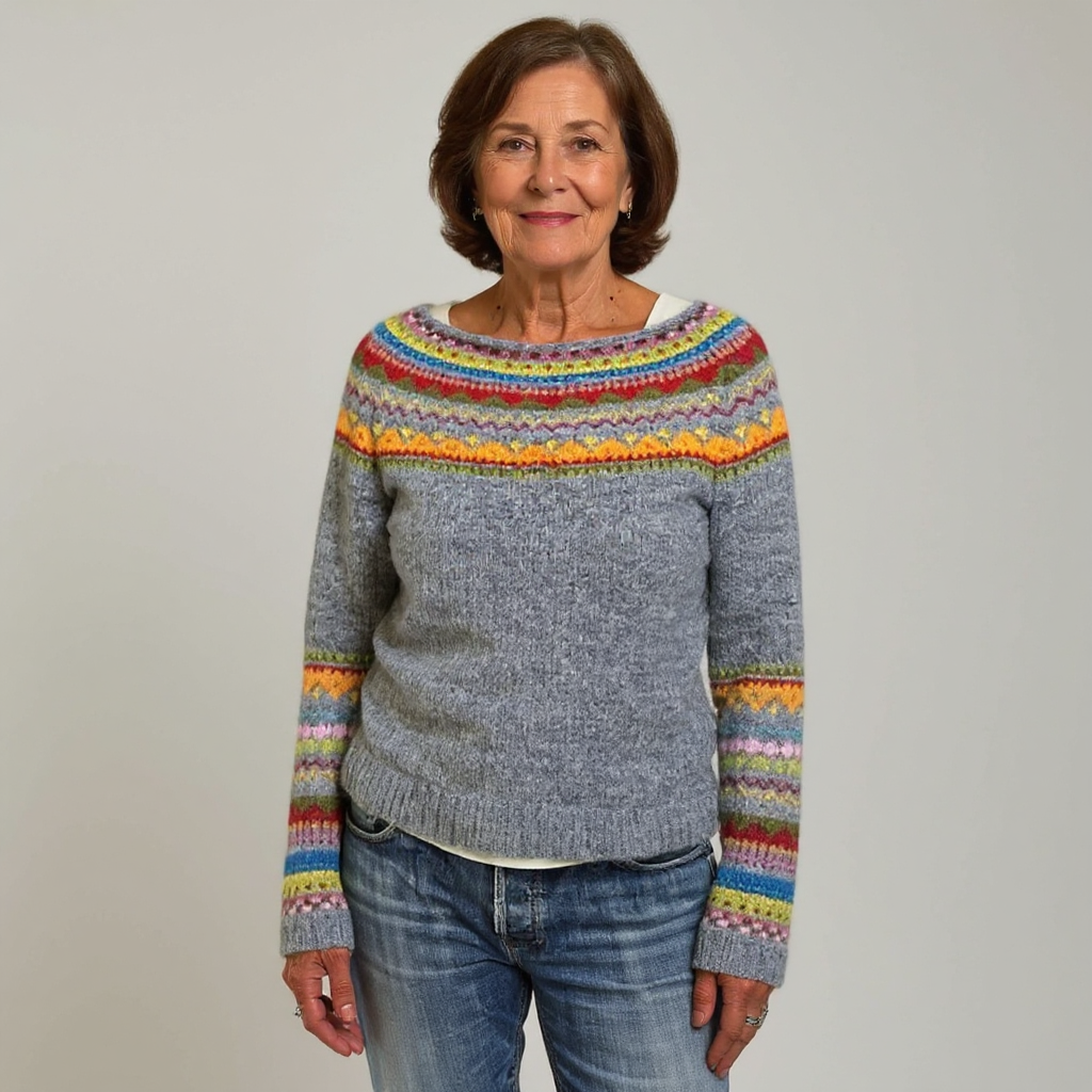 Elena | Retro Icelandic Knit Sweater