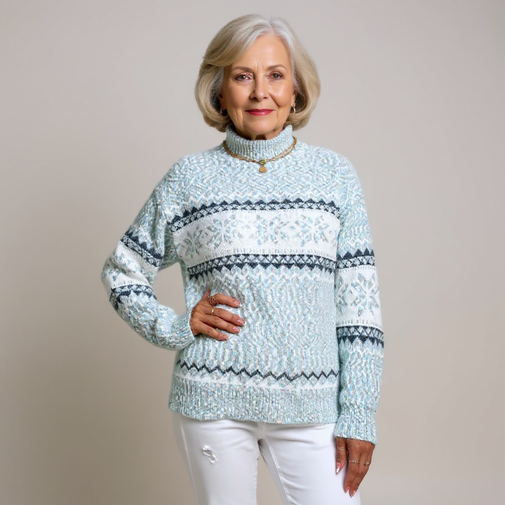 Carla | Fair Isle Shawl-Collar Sweater